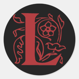 Sticker Rond Lettre L