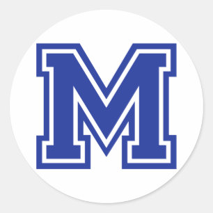 Sticker Rond Lettre M