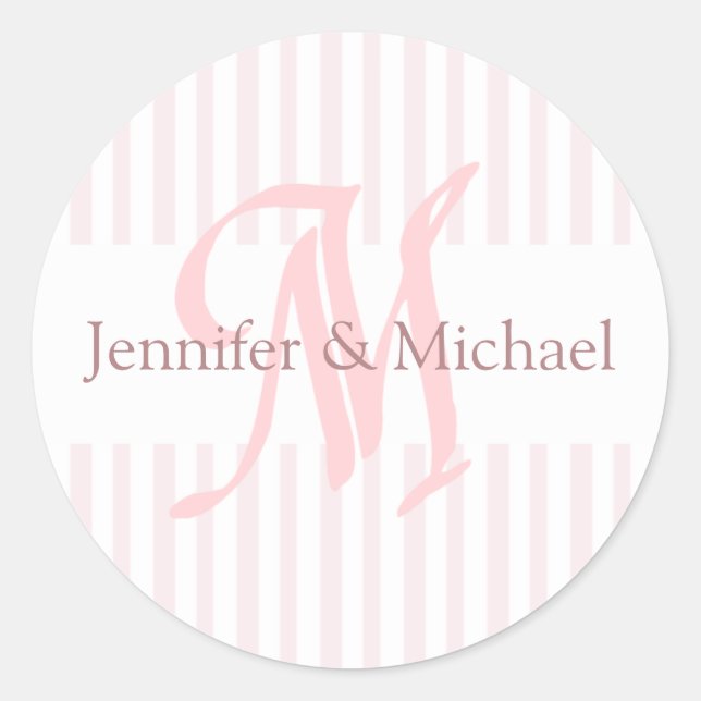 Sticker Rond LETTRE M Sceau M MONOGRAPHIQUE MARINE ET CHAMPIONN (Devant)
