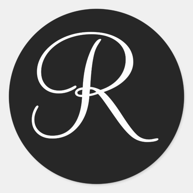 Sticker Rond LETTRE Mariage FORMEL COULEURS MONOGRAPHIQUE Modèl (Devant)