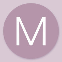 Lettre minimaliste moderne violet blanc poussiéreu