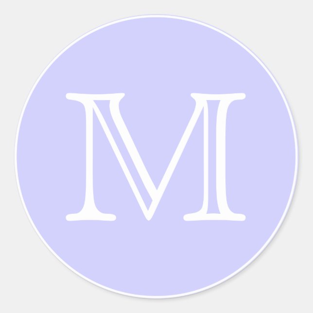 Sticker Rond Lettre monogramme (Devant)