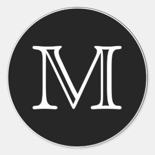 Sticker Rond Lettre monogramme