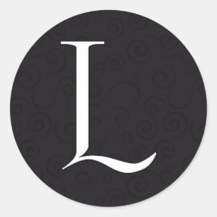 Sticker Rond Lettre monogramme L