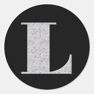 Sticker Rond Lettre monogramme L