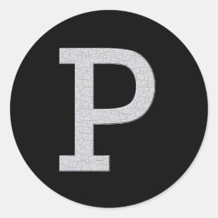 Sticker Rond Lettre monogramme P
