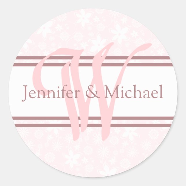 Sticker Rond Lettre Monogramme W Seal (Devant)