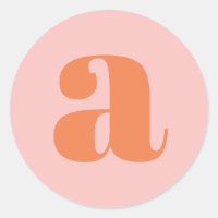 LETTRE MONOGRAPHIQUE CONSTRUITE INITIALE PÂLE ROSE