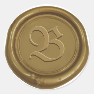 Sticker Rond LETTRE MONOGRAPHIQUE PERTINENTE DE CRAN DE Bronze