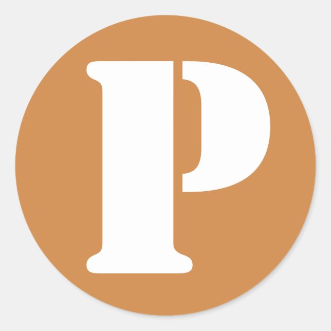 Sticker Rond Lettre P Pérou Alphabet au crayon d'or par Janz (Devant)