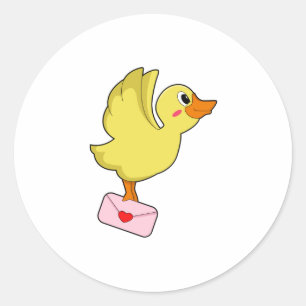 STICKER ROND LETTRE PORTEFEUILLE DE CANARD