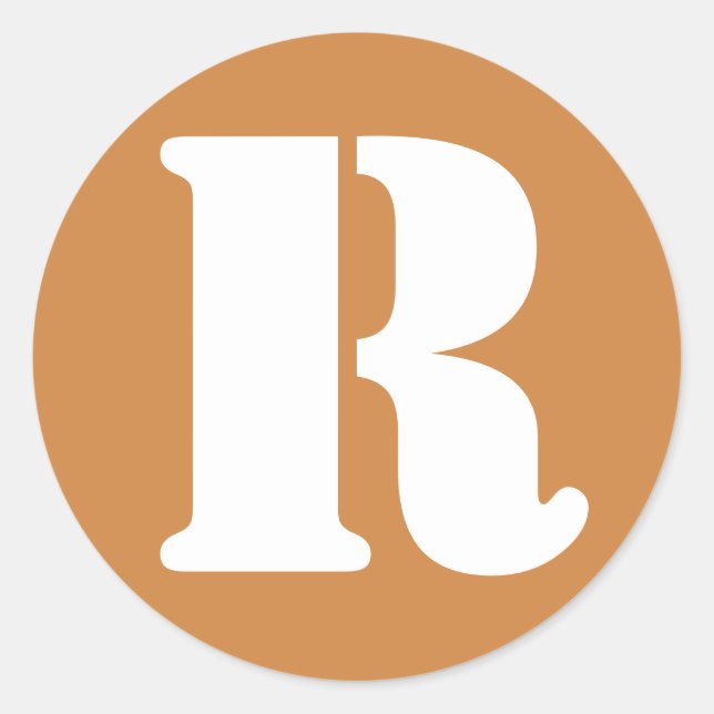 Sticker Rond Lettre R Pérou Alphabet au crayon d'or par Janz (Devant)