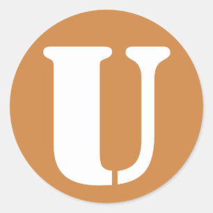 Sticker Rond Lettre U Pérou Alphabet au crayon d'or par Janz