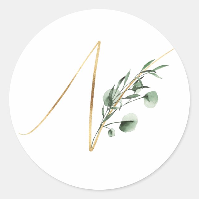 Sticker Rond lettre X de monogramme d'hiver (Devant)