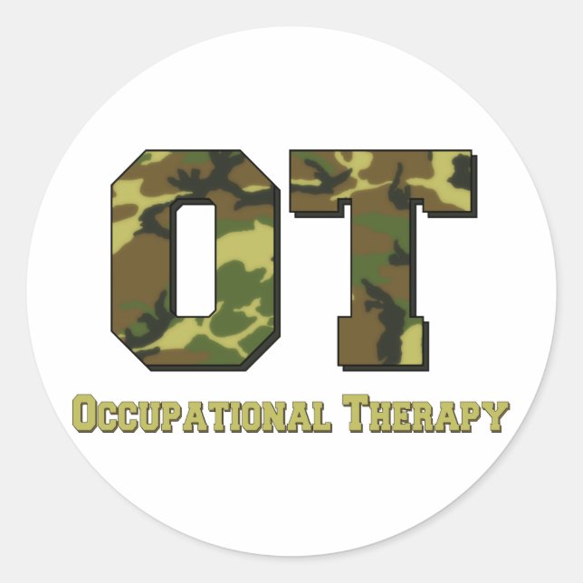 Sticker Rond lettres camo vert (Devant)