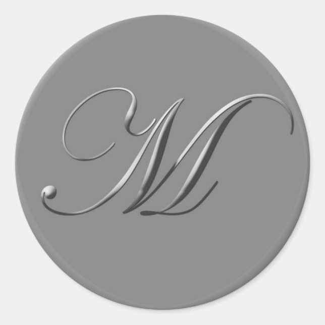 Sticker Rond lettres d'argent (Devant)