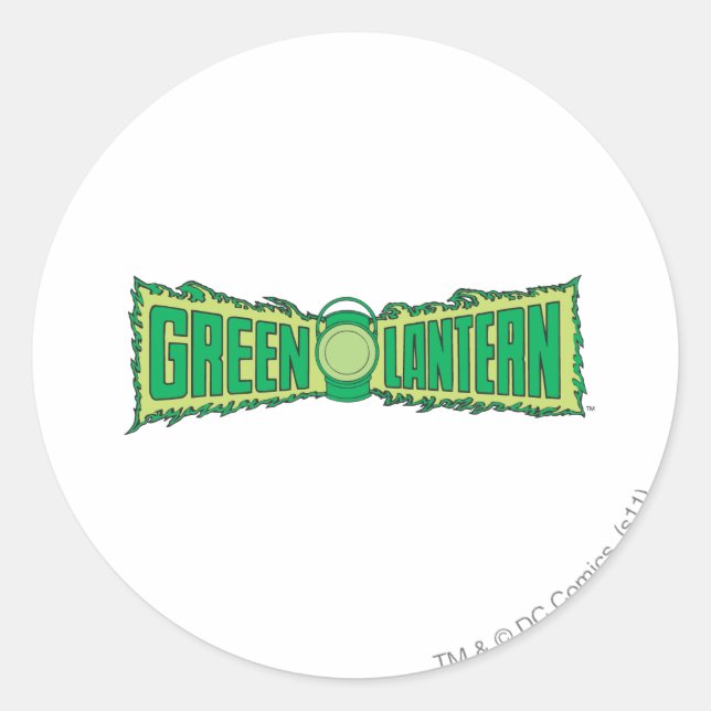 Sticker Rond Lettres de lanterne verte 1 (Devant)