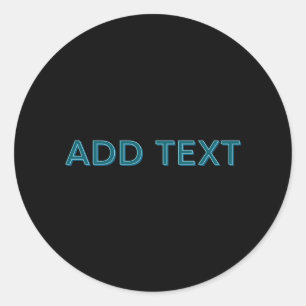 Sticker Rond Lettres éditées modifiables avec ombre portée