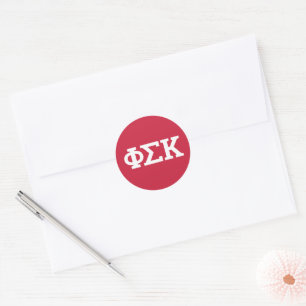 Sticker Rond Lettres Phi Sigma Kappa