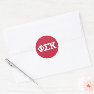 Sticker Rond Lettres Phi Sigma Kappa
