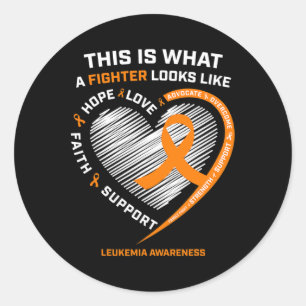 Sticker Rond Leucémie Sensibilisation Combattants Cadeaux Homme