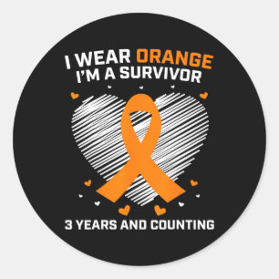 Sticker Rond Leucémie Survivante Cadeaux 3 ans Cancer Gratuit