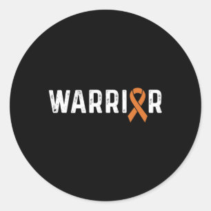 Sticker Rond Leukemia Awareness Products Orange Ribbon Cancer W
