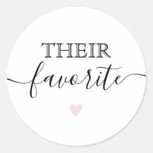 Sticker Rond Leur Calligraphie Moderne Favorite Favoriser