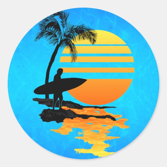Sticker Rond Lever du soleil (Devant)