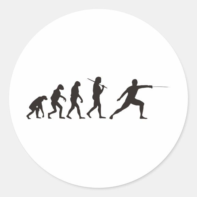 Sticker Rond L'évolution de la clôture (Devant)
