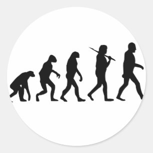 Sticker Rond L'évolution de l'homme