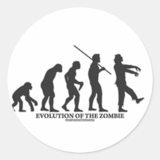 Sticker Rond L'évolution des zombies