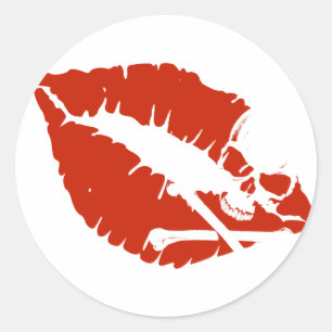 Sticker Rond lèvres de poison