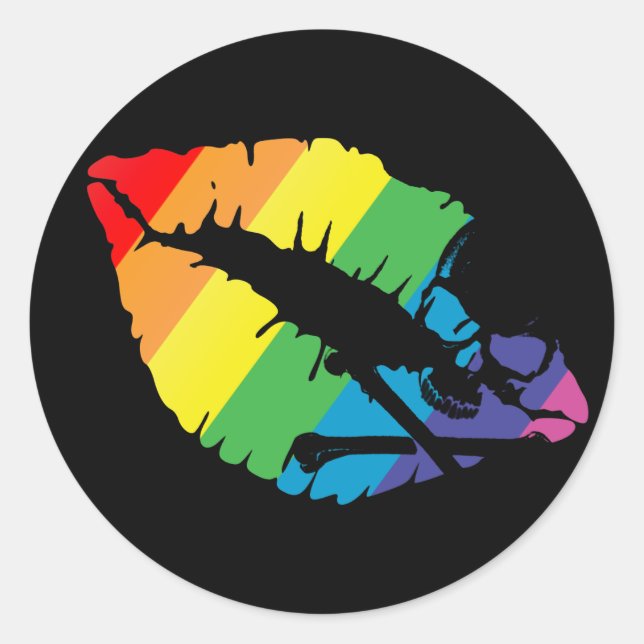 Sticker Rond lèvres de poison (Devant)