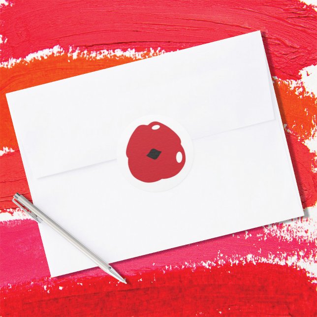 Sticker Rond Lèvres rétro rouge Lipstick (Créateur téléchargé)