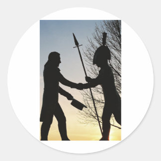 Sticker Rond Lewis & Clark