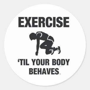 Sticker Rond L'exercice SUPÉRIEUR jusqu'à votre corps se
