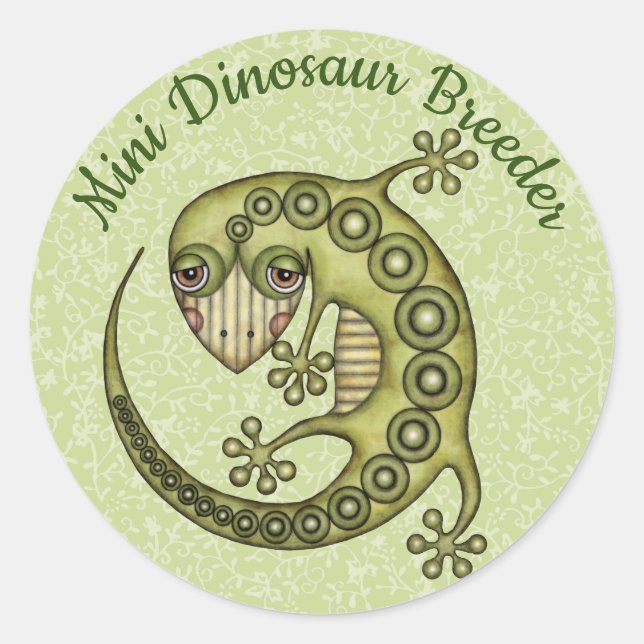 Sticker Rond Lézard vert (Devant)