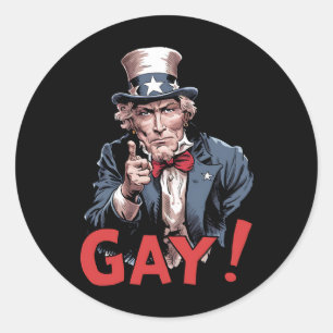 Sticker Rond LGBT Gay Ally Pride Mois drôle
