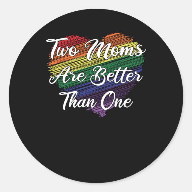 Sticker Rond LGBT LBGBTQ Mère Mère Mère Mère Lesbienne Gay Mari (Devant)
