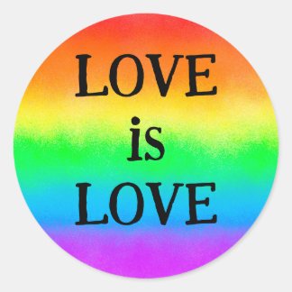 Sticker Rond LGBT Pride Citation L'AMOUR est L'AMOUR | drapeau