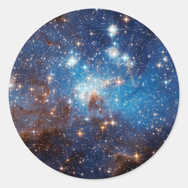 Sticker Rond LH 95 Star Forming Region - Hubble Space Photo (Devant)
