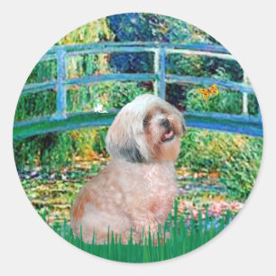 Sticker Rond Lhassa Apso 10 - Pont