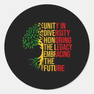 Sticker Rond L'Histoire Noire Honore Le Passé Inspirant Le Futu