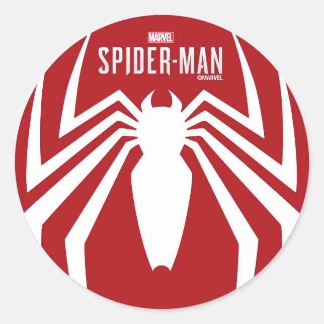 Sticker Rond L'homme-araignée de Marvel | Emblème de l'araignée (Devant)