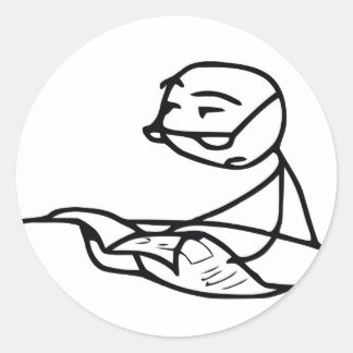 Sticker Rond L'homme du journal