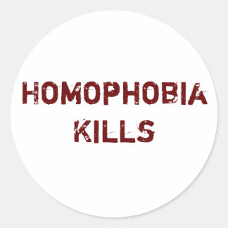 Sticker Rond L'homophobie tue