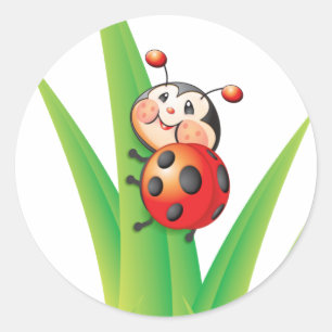 Sticker Rond Libby l'autocollant de coccinelle