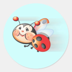 Sticker Rond Libby l'autocollant Ladybug