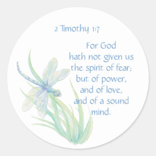 Sticker Rond Libellule de 1:7 de Timothy du vers 2 d'écriture
